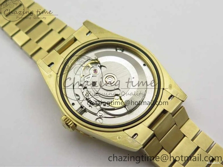 Black 40mm YG 228239 904 Version YG Bracelet Dial Markers BP A2836 Stick New Day-Date Dial on President 0420